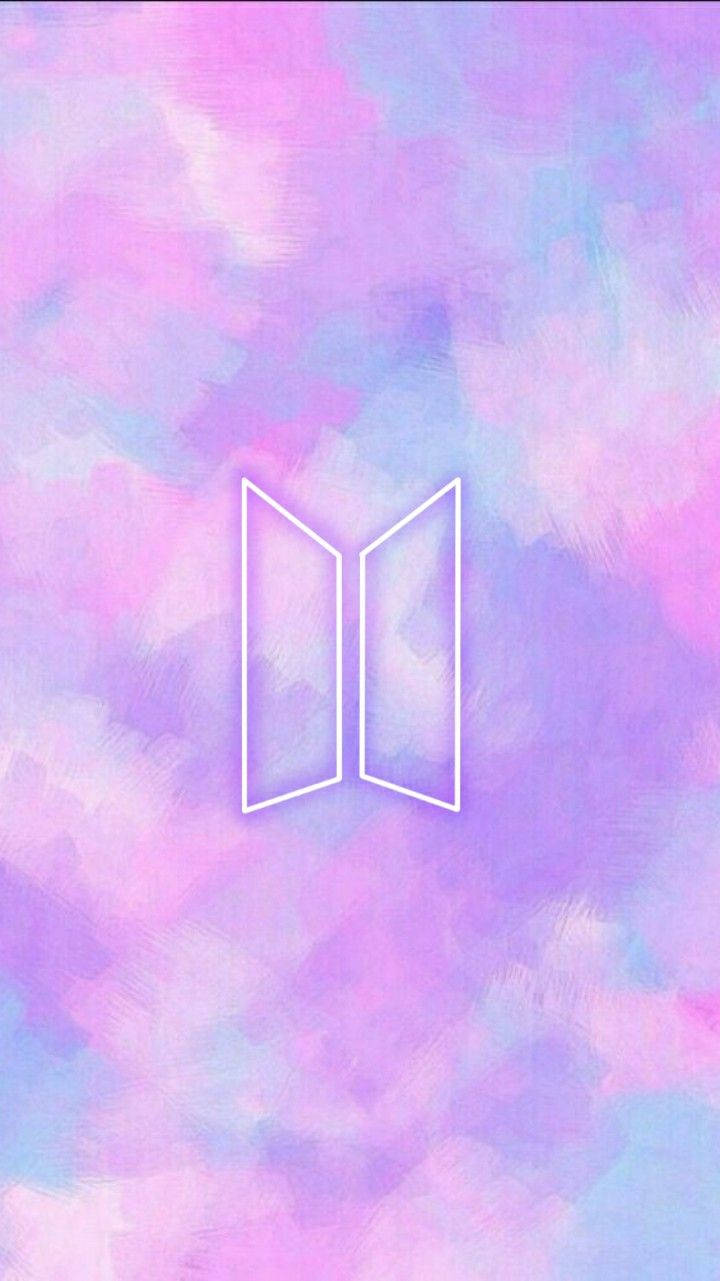 Logo BTS Pastel Fundal