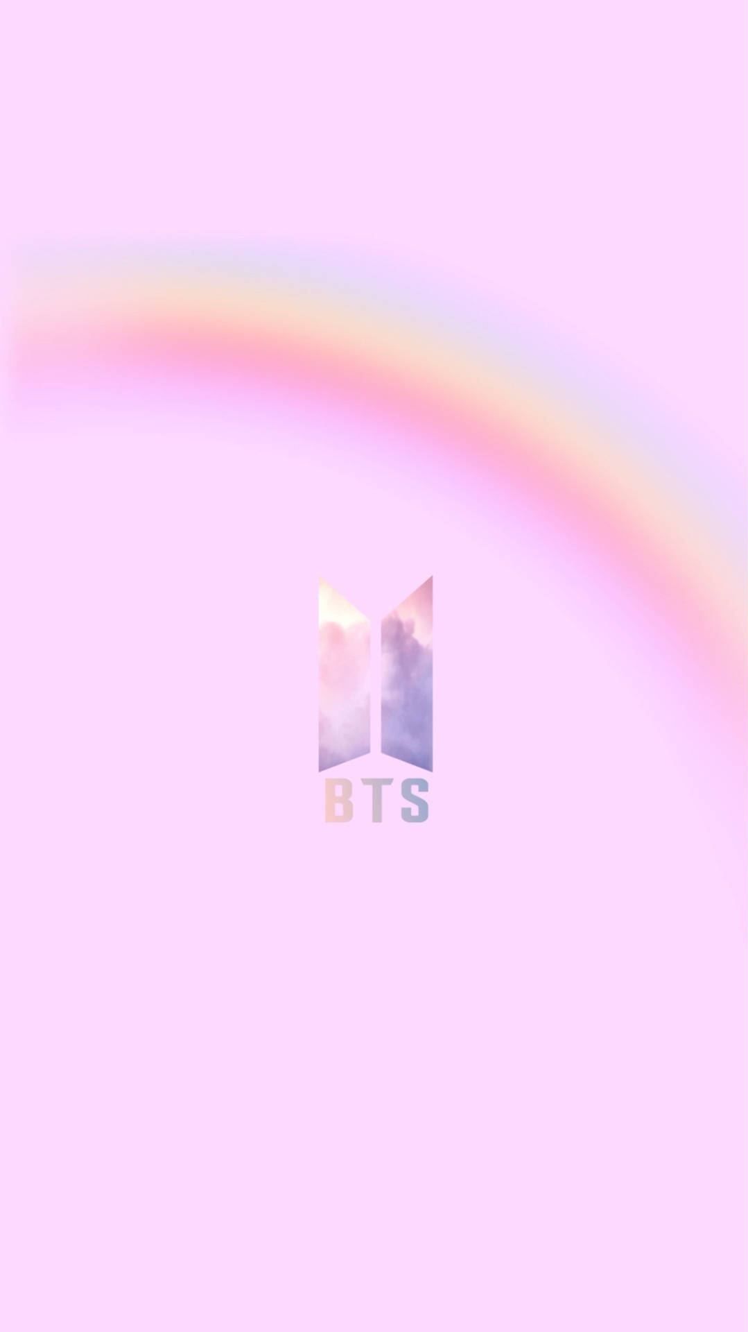 Logo BTS Roz Curcubeu Fundal