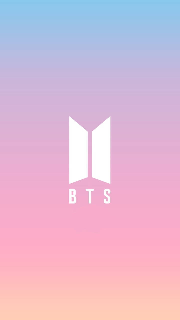 Logo BTS roz degradat Fundal