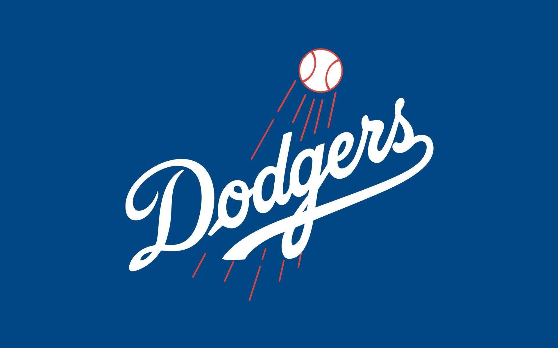 Logo Dodgers Albastru Foarte Simplu Fundal