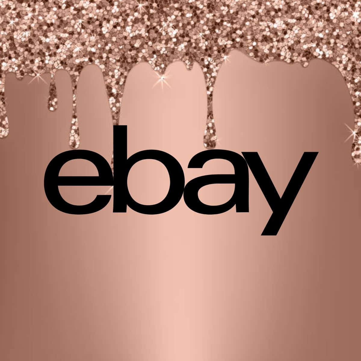 Logo eBay UK în aur roz Fundal