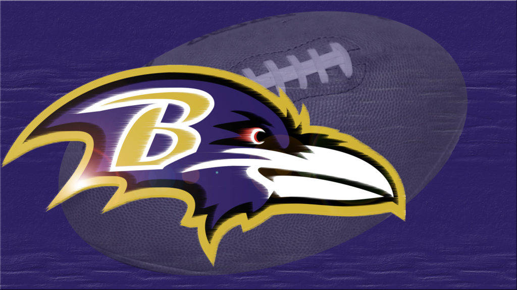 Logo echipei de fotbal NFL Baltimore Ravens Fundal