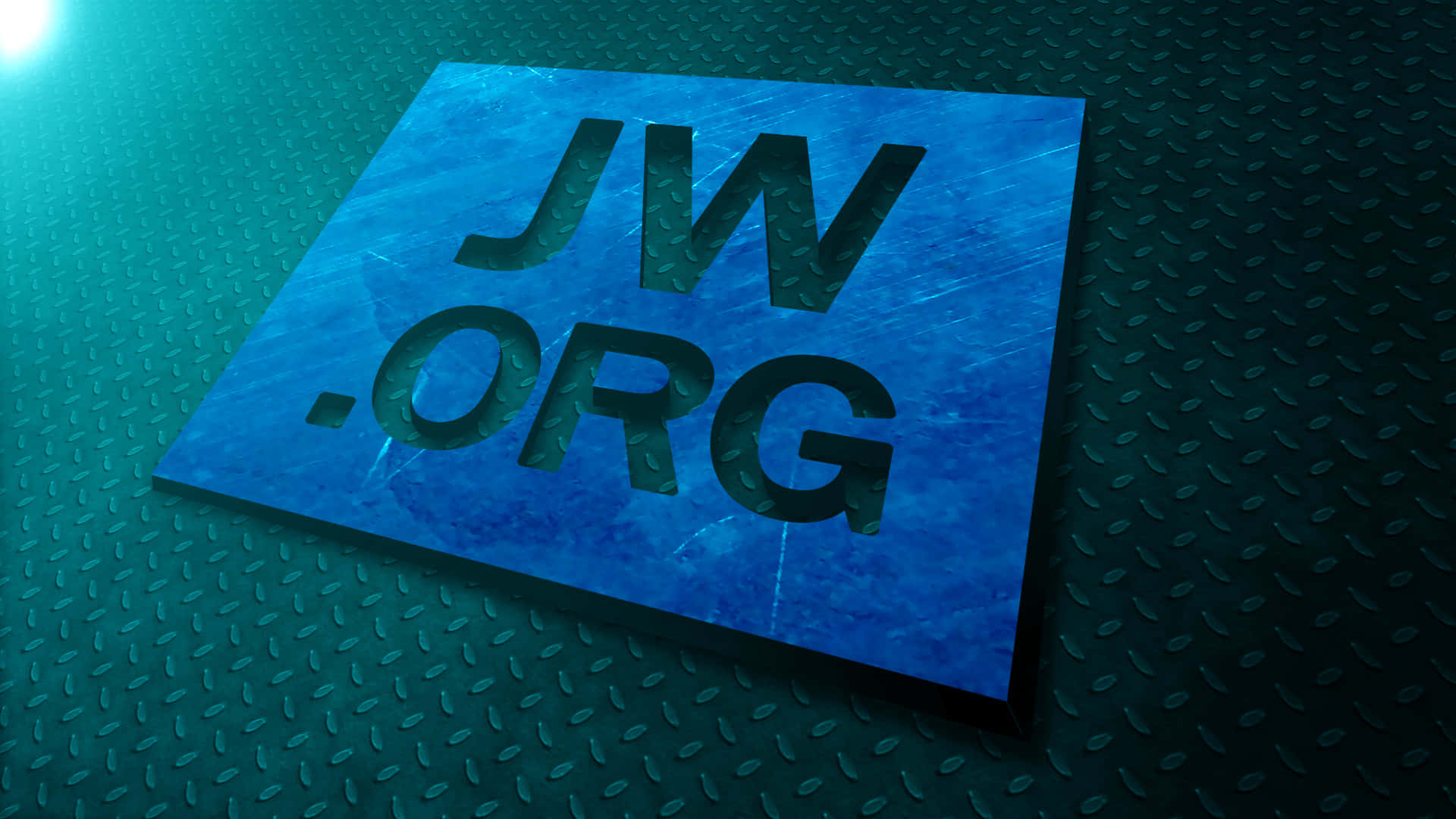 Logo JWorg pe placă de oțel Fundal