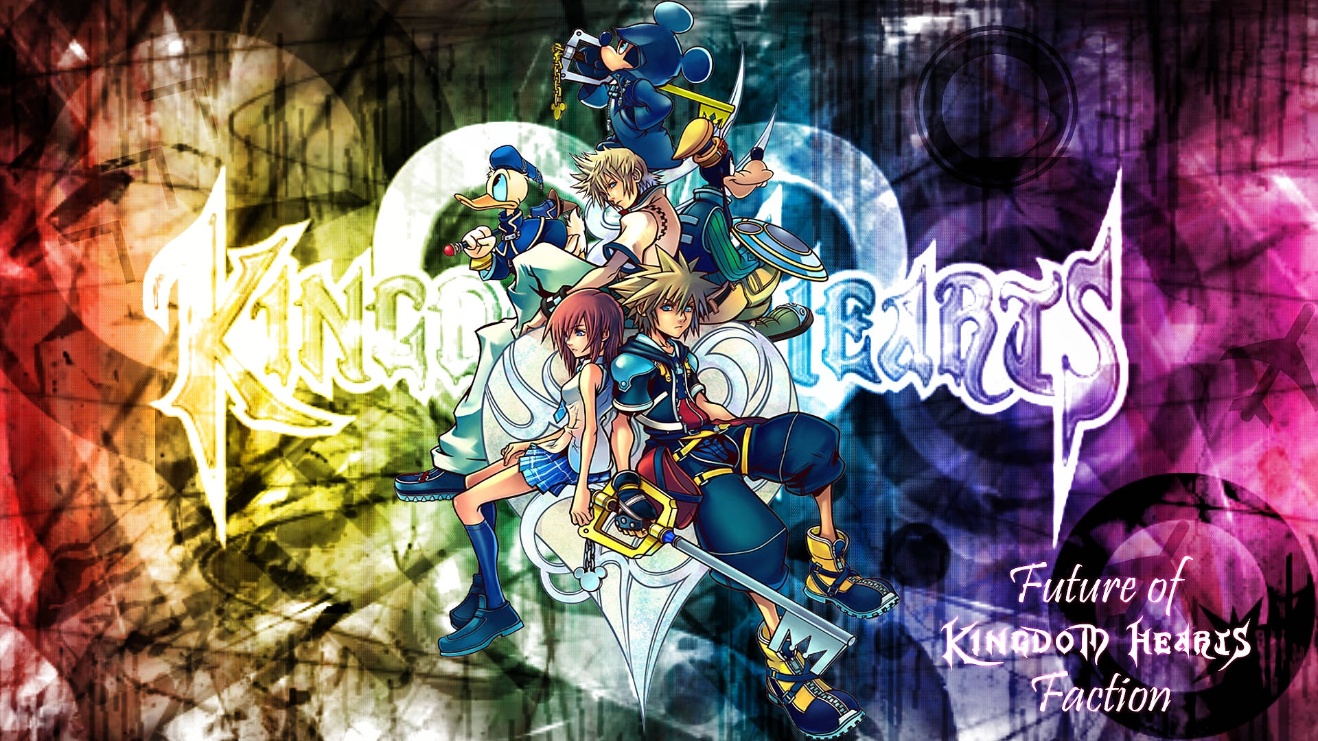 Logo Kingdom Heart pe design abstract Fundal