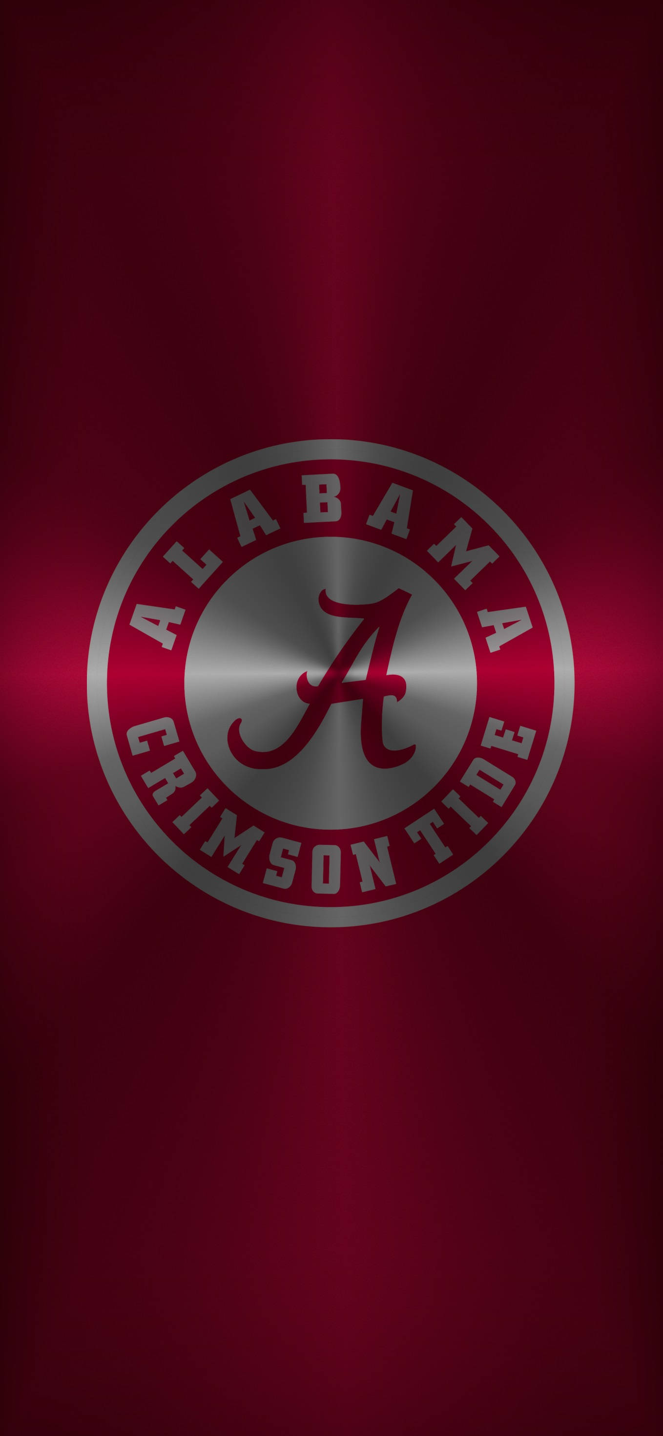 Logo Metalic Alabama Crimson Tide Fundal