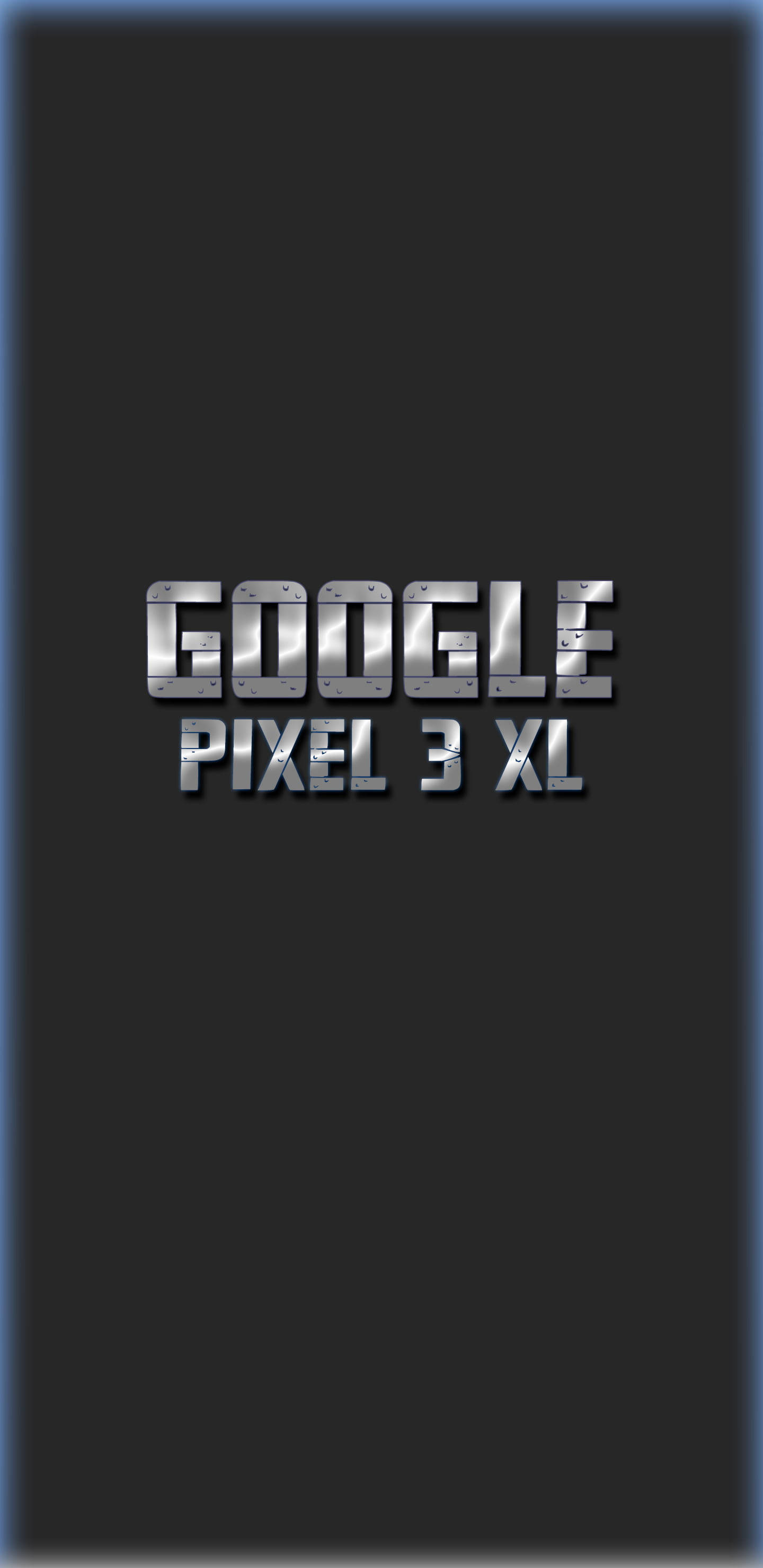 Logo metalic Pixel 3 XL Fundal