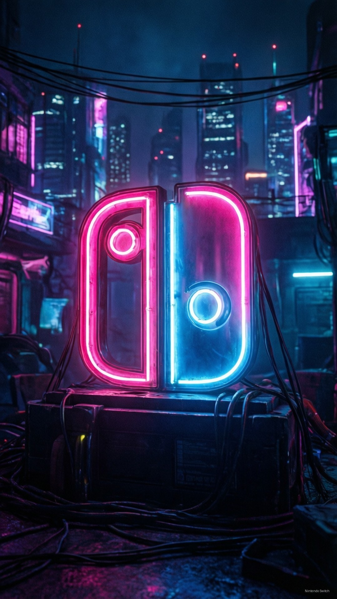 Logo Neon Nintendo Switch Fundal