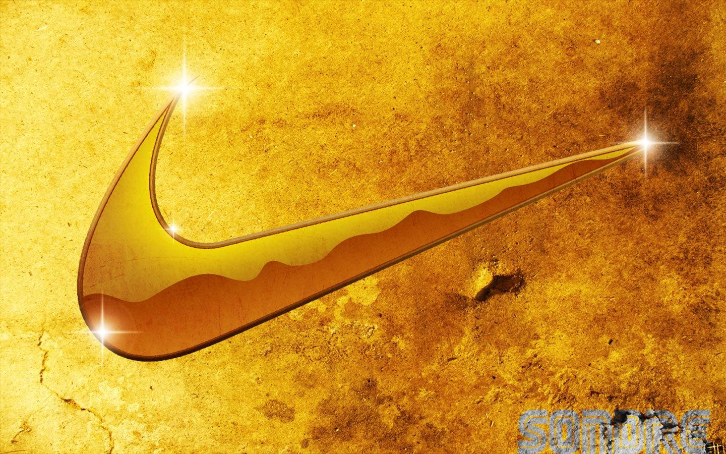 Logo Nike auriu cool Fundal