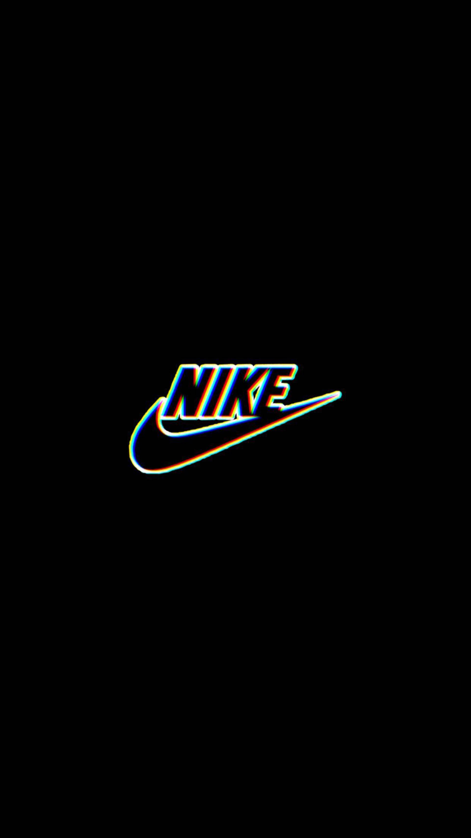 Logo Nike cu estetică întunecată și psihedelică Fundal