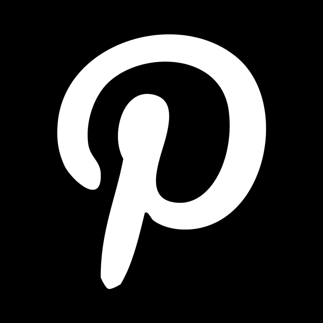 Logo Pinterest Alb Negru Fundal