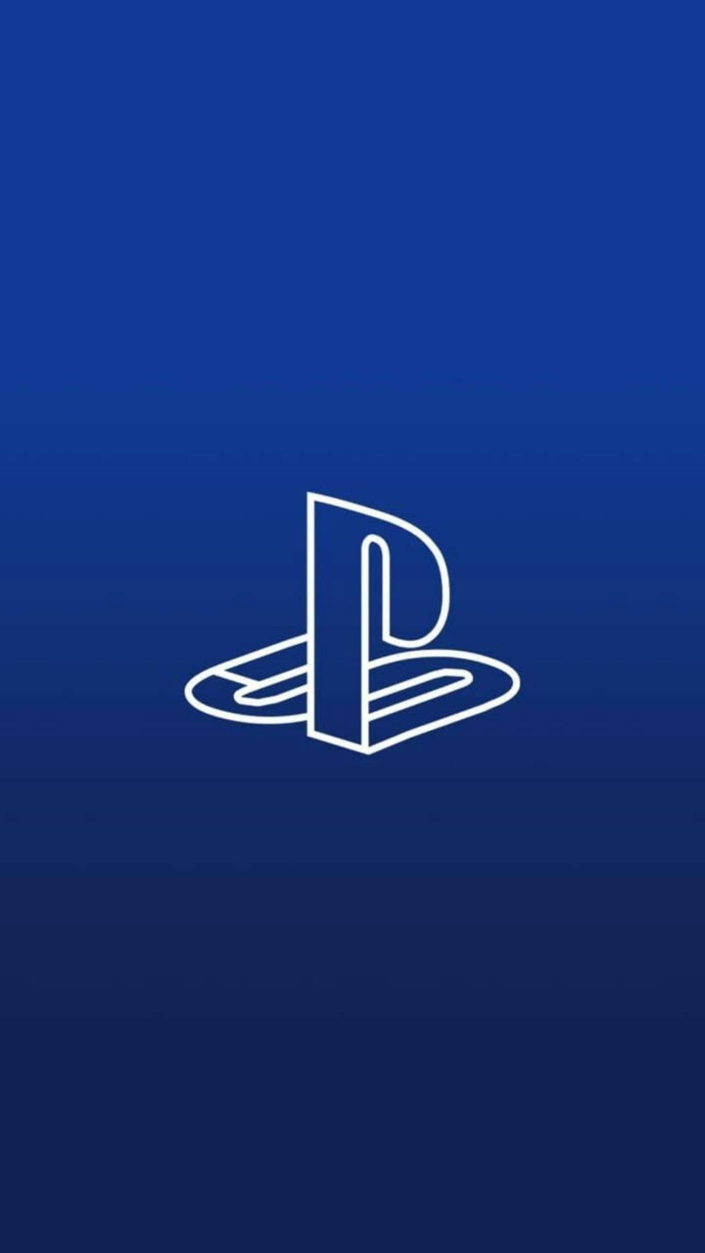 Logo PS4 3D Albastru Fundal