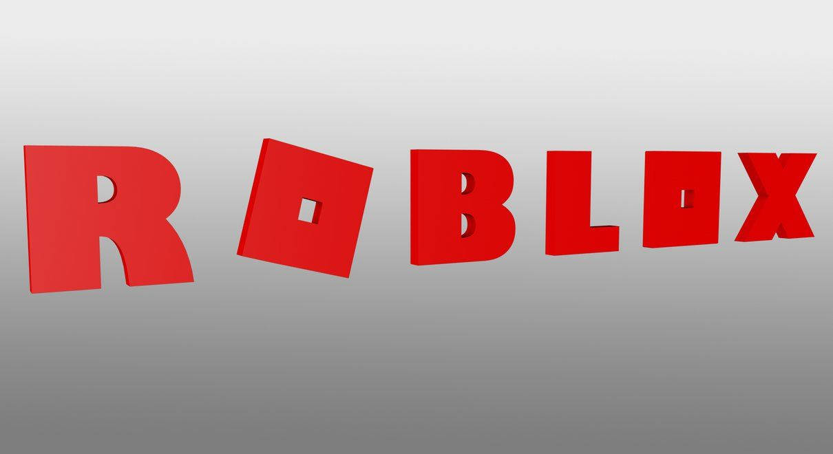 Tapet 3D creativ și elegant cu designul logo-ului jocului video Roblox. — Roblox Fundal
