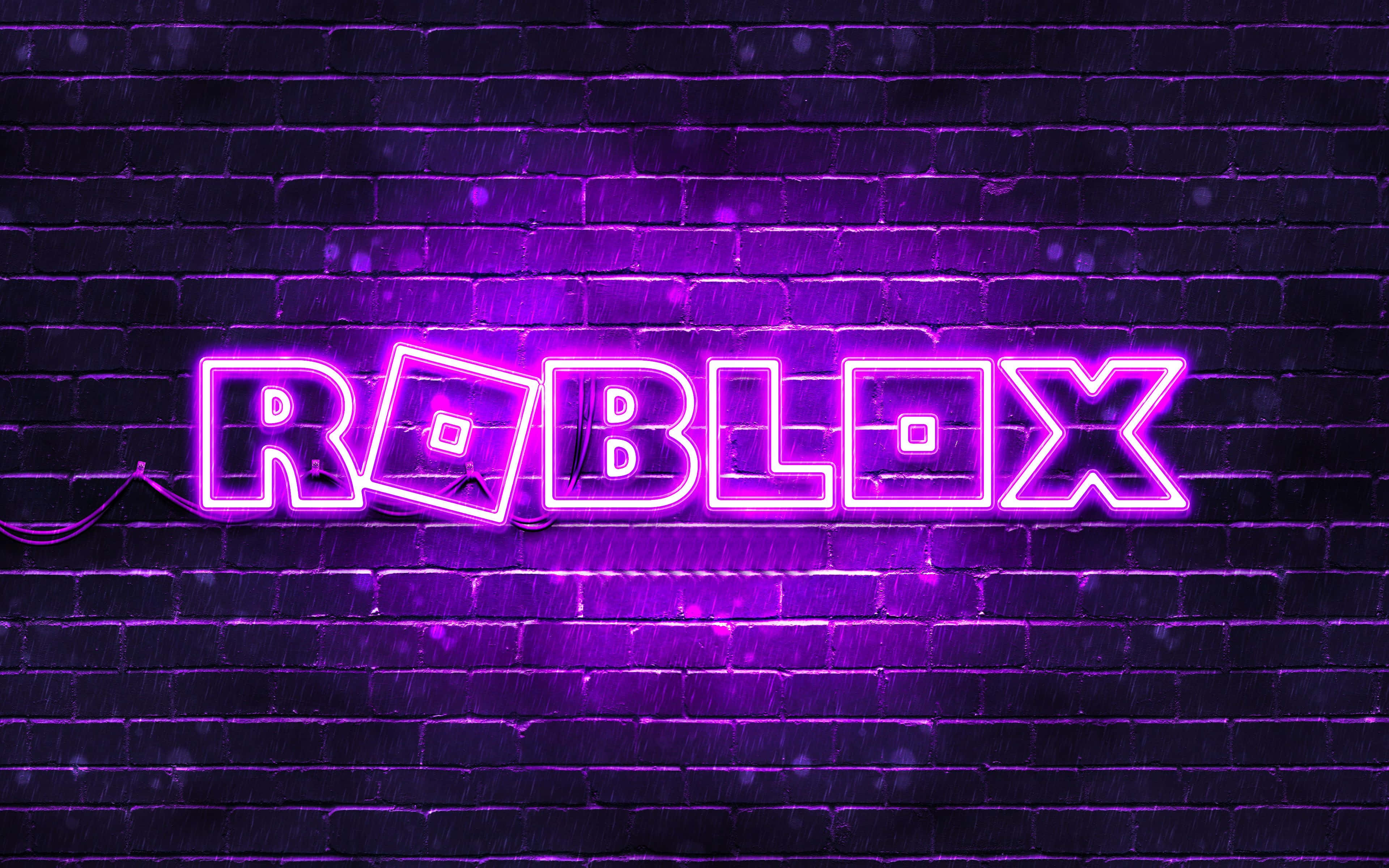 Logo Roblox Neon Mov Fundal