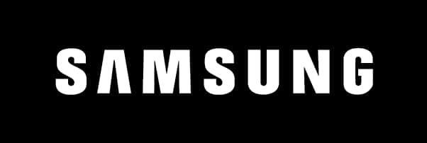Logo Samsung pe fundal negru Fundal