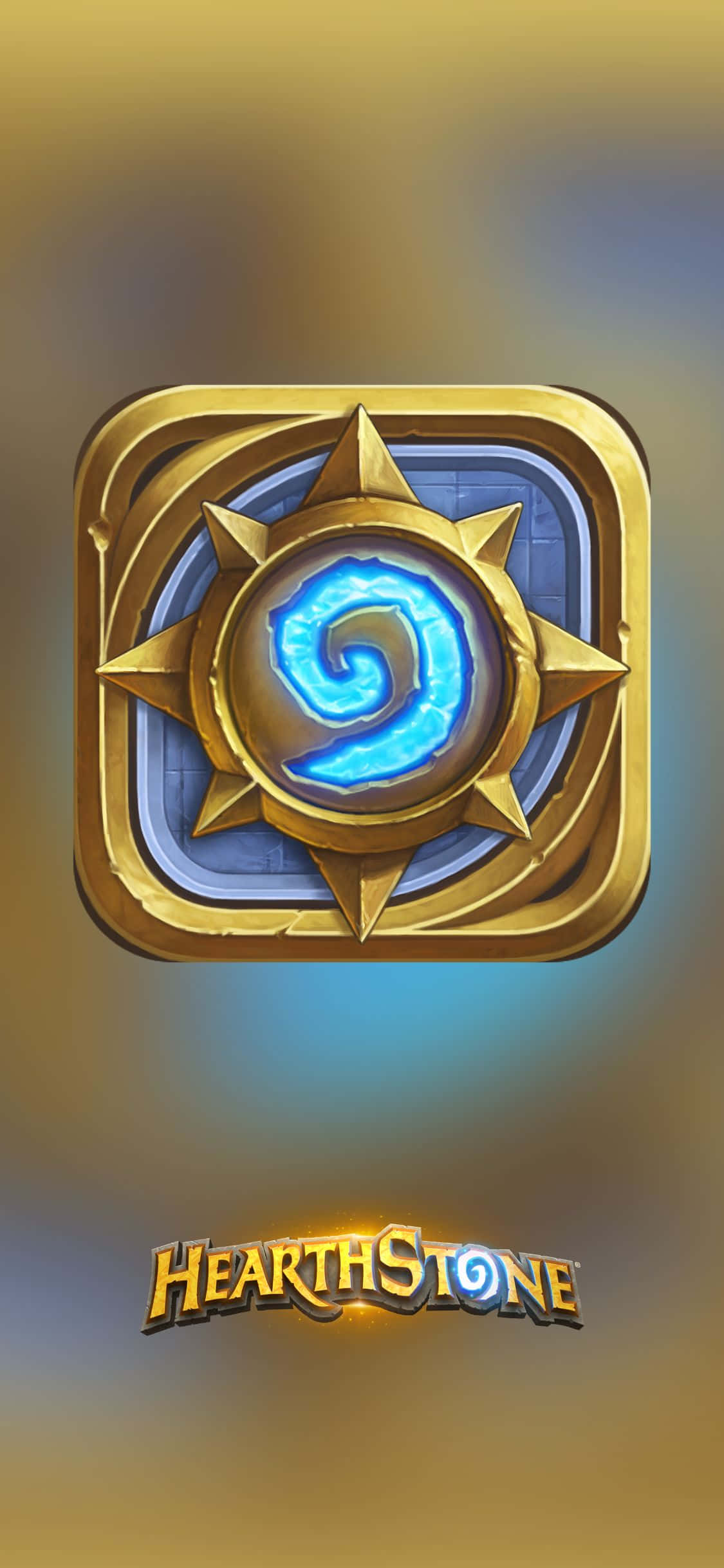 Fond de ecran simplu cu logo Hearthstone pentru iPhone XS Fundal