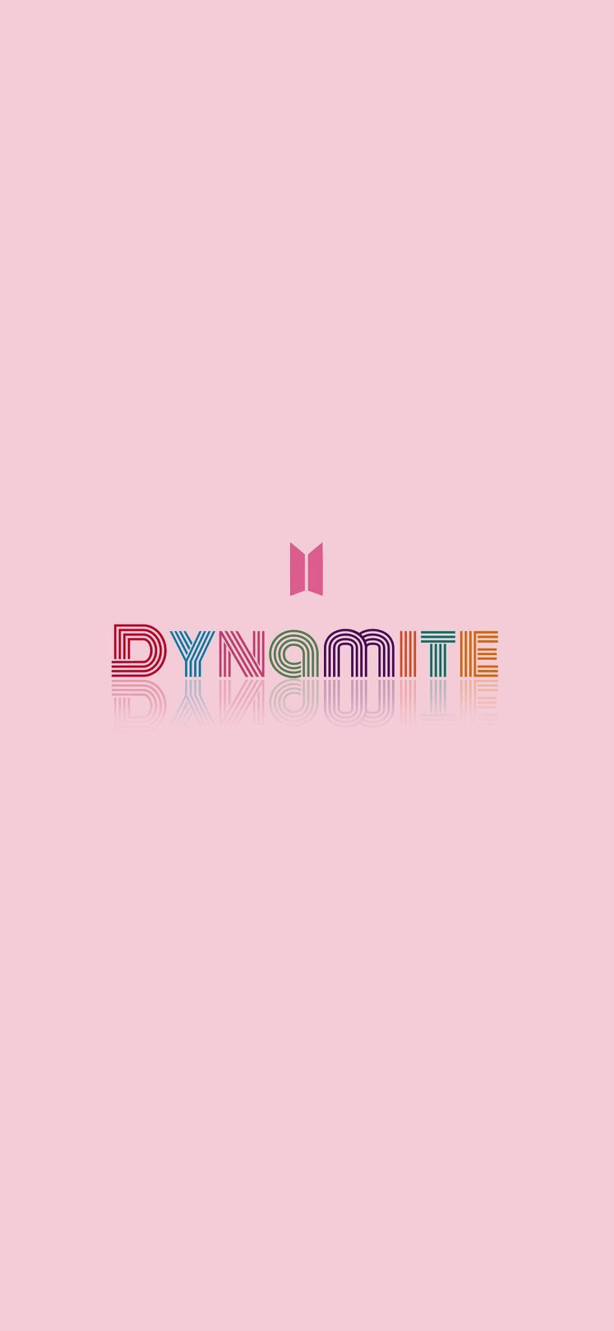 Logo simplu roz BTS Dynamite Fundal
