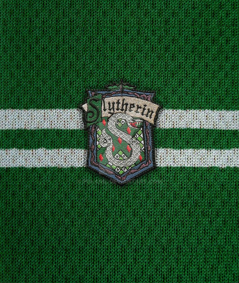Logo Slytherin pe material tricotat Fundal