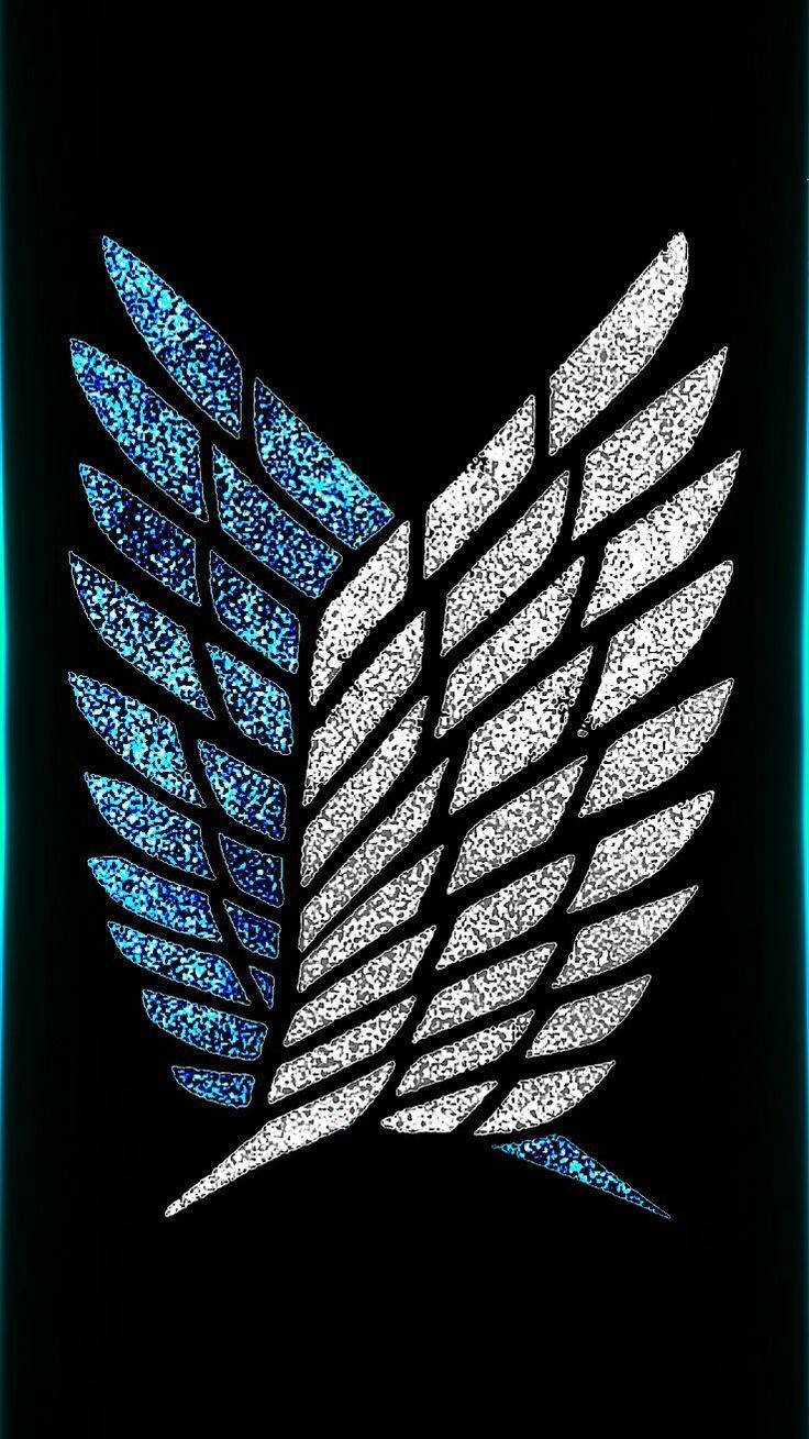 Logo Strălucitor Wings of Freedom din Attack on Titan Fundal