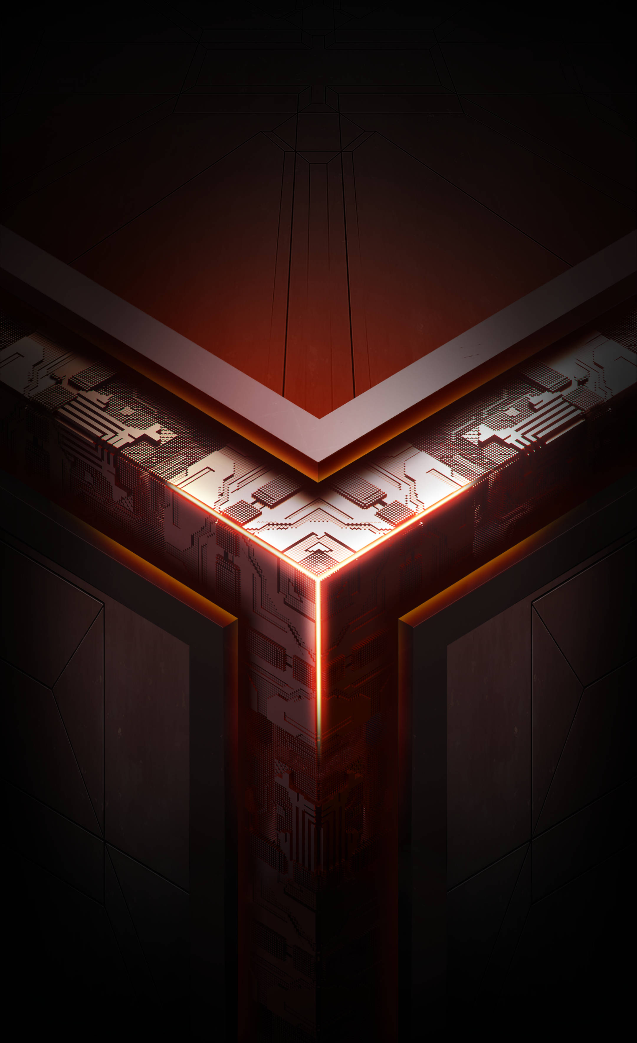 Logo Asus ROG Phone Roșu Fundal