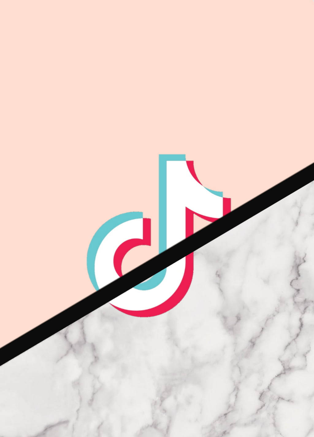 Logo TikTok roz marmură Fundal