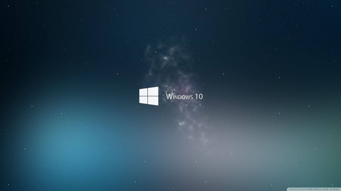 Logo-ul Microsoft Windows 10 pe un fundal albastru Fundal