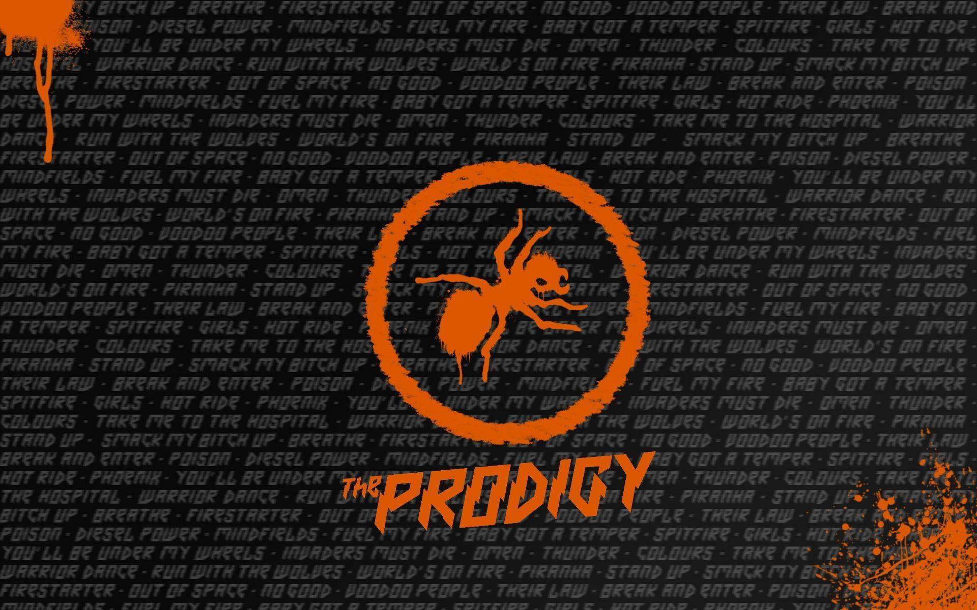 Logo-ul trupei The Prodigy Fundal