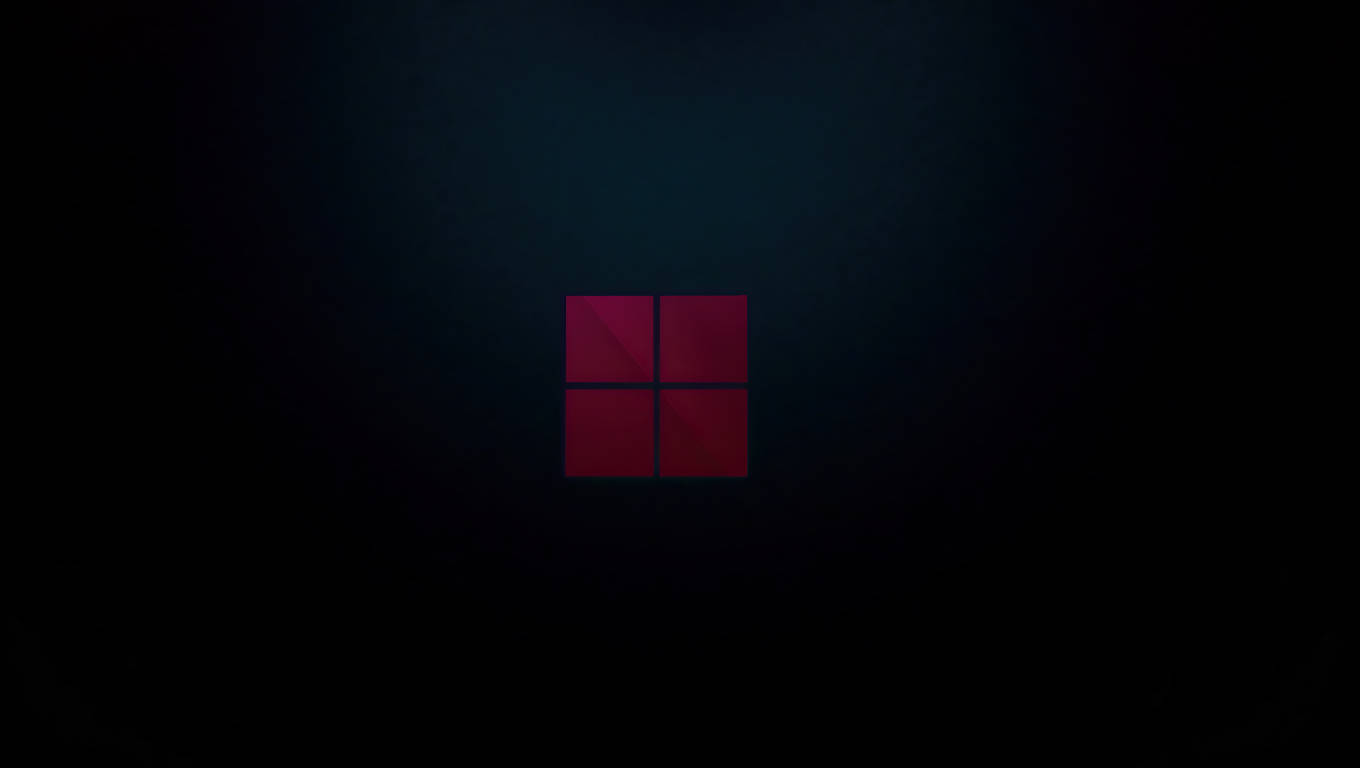 Logo Windows 11 pe laptop întunecat Fundal