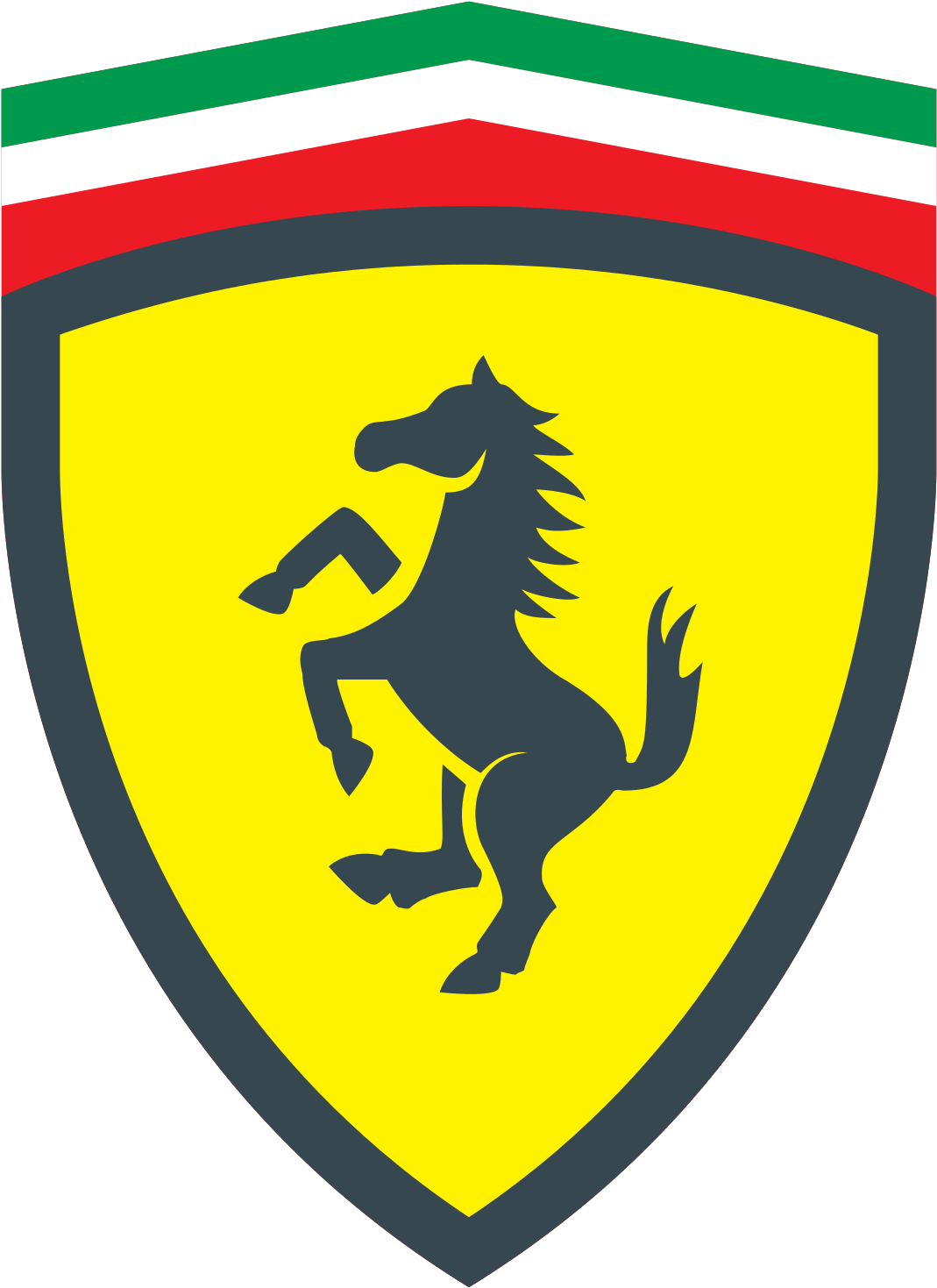 Logoul Ferrari cu calul cabrat Fundal