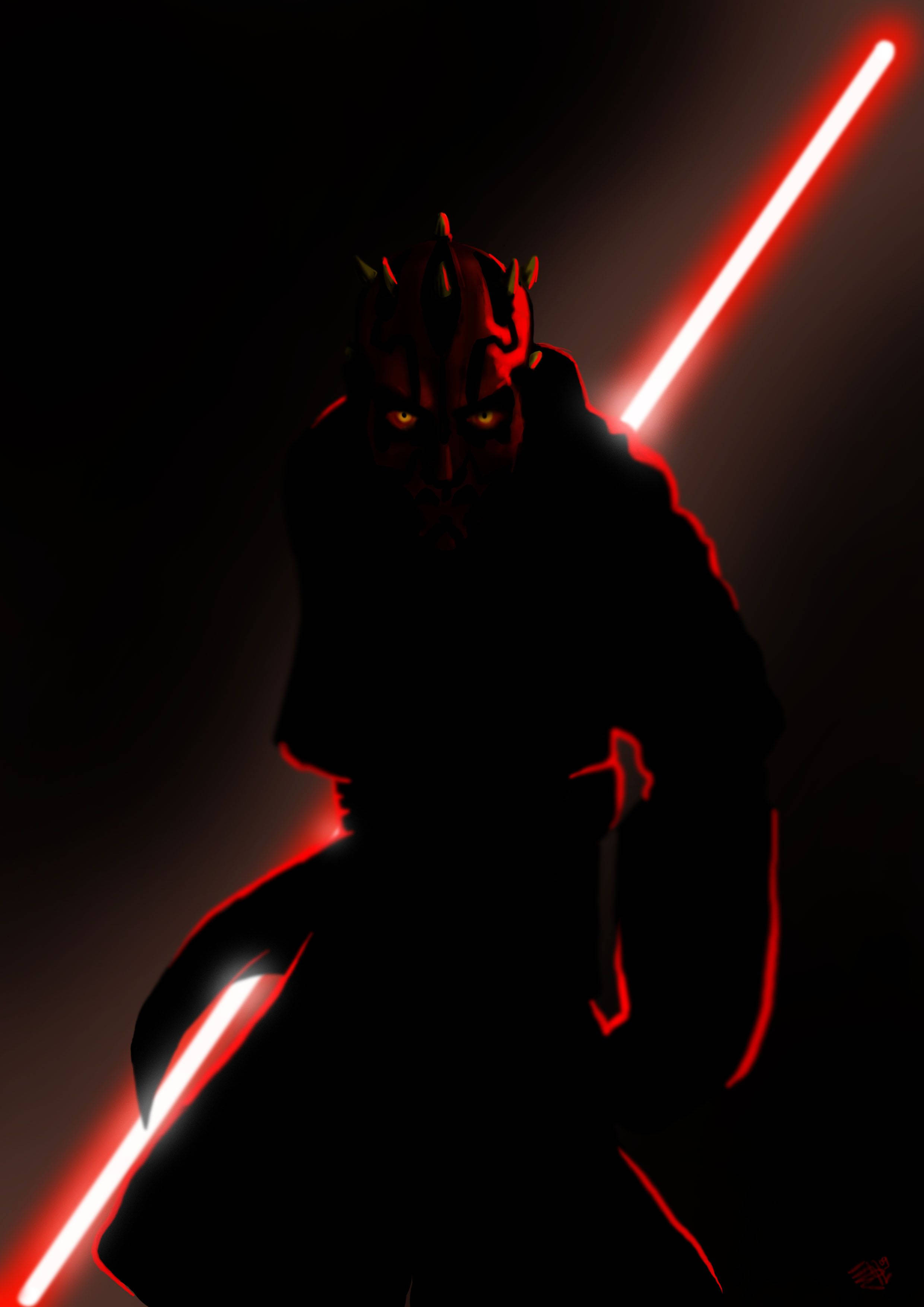 Lordul Sith Darth Maul Este Aici Fundal