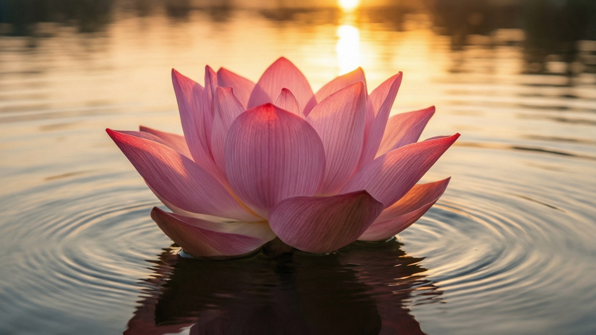 Lotus în Ora de Aur Fundal