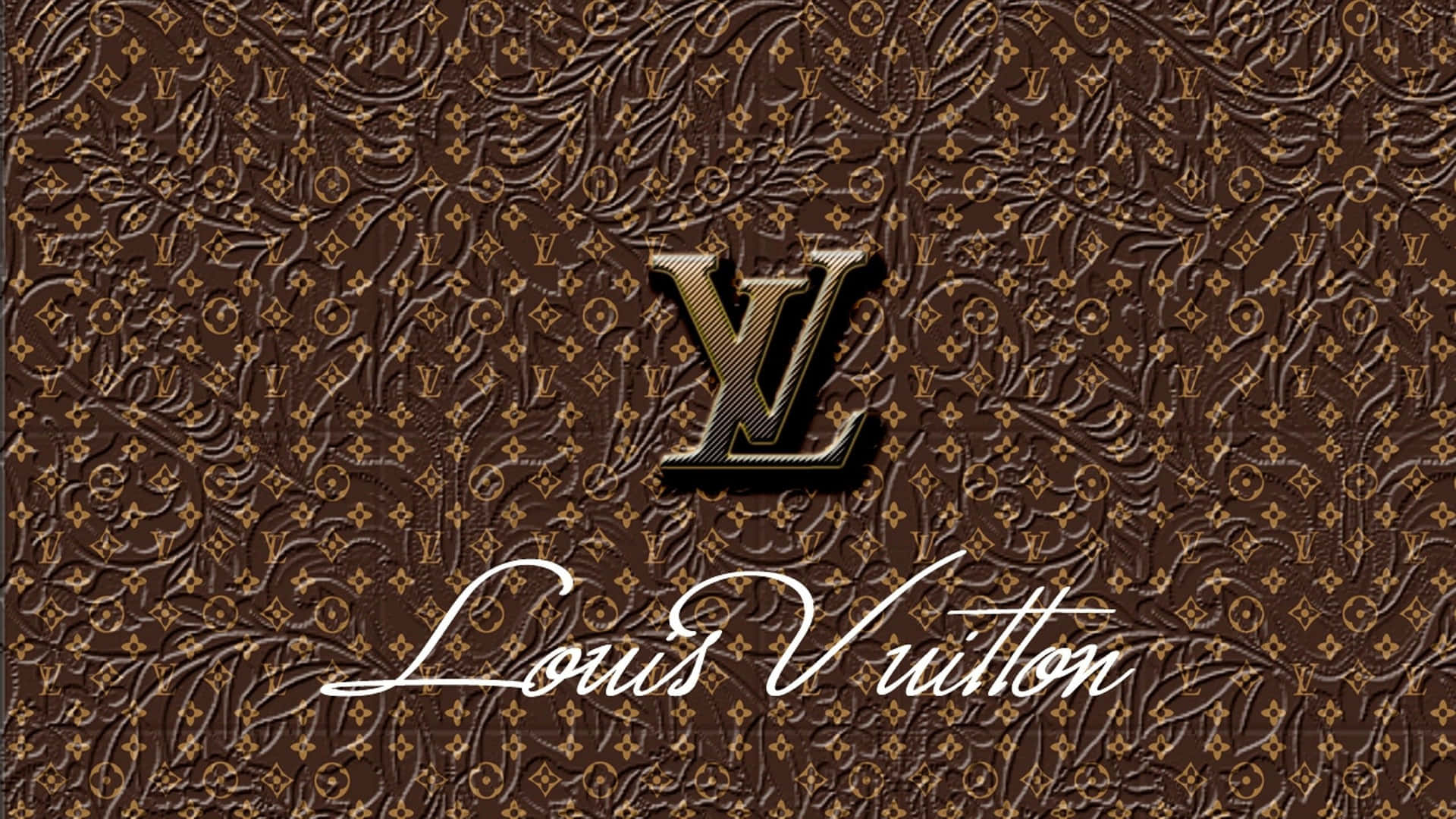 Louis Vuitton Logo Frunze Maro Fundal