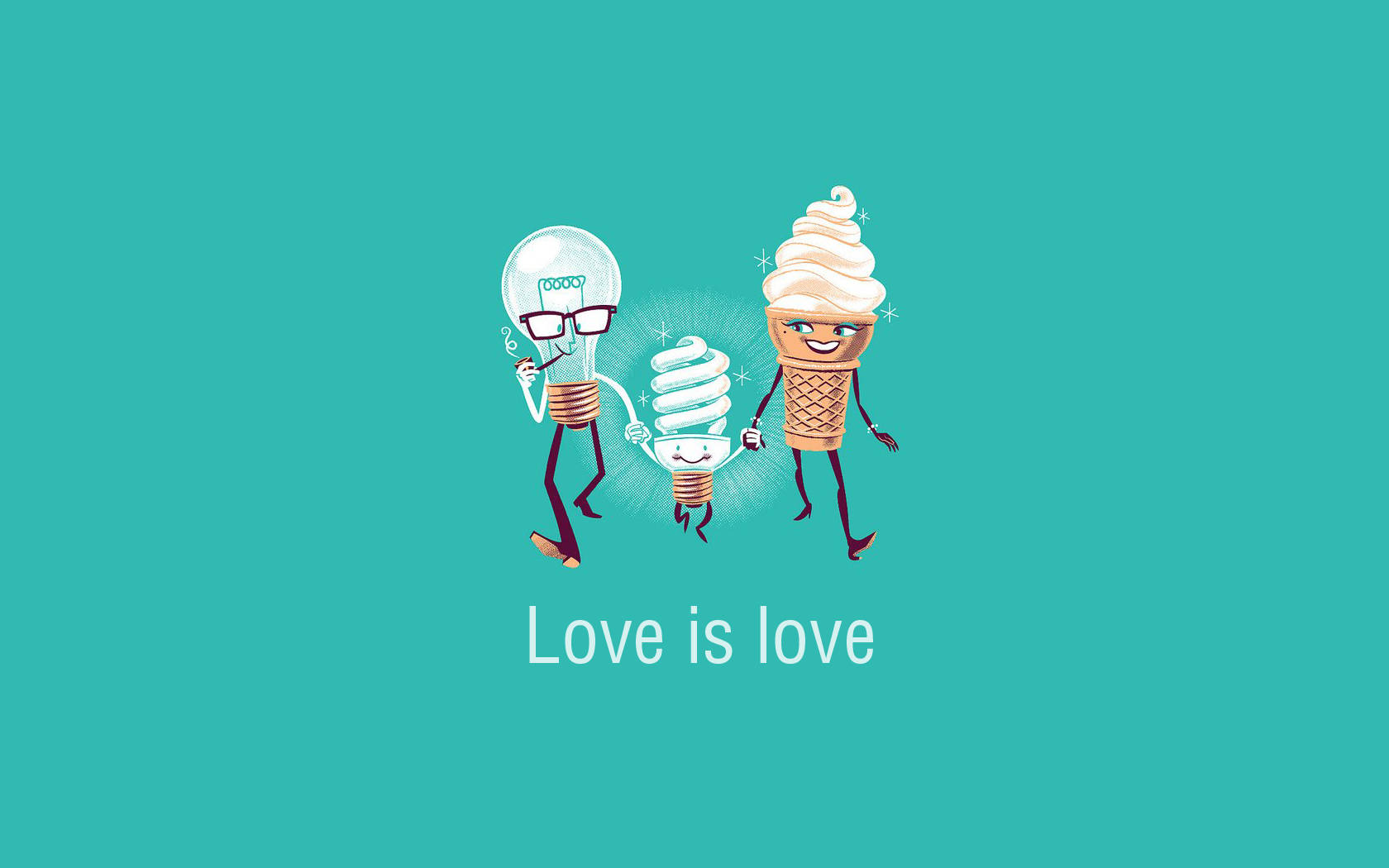 Love Is Love Personaje de Desene Animate Fundal