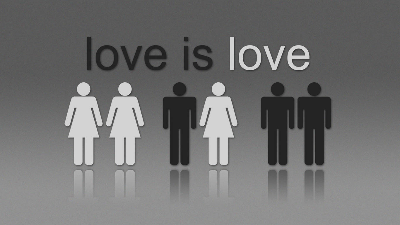 Love Is Love Simboluri LGBTQ Fundal
