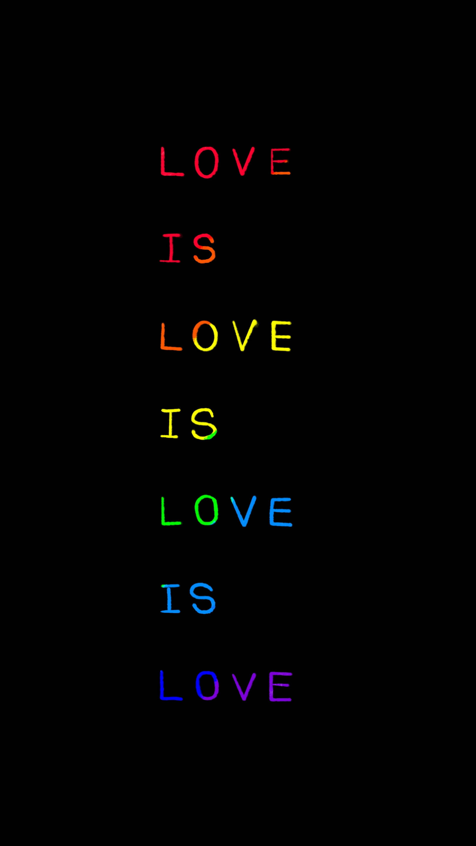 Love Is Love Text LGBT Telefon Fundal
