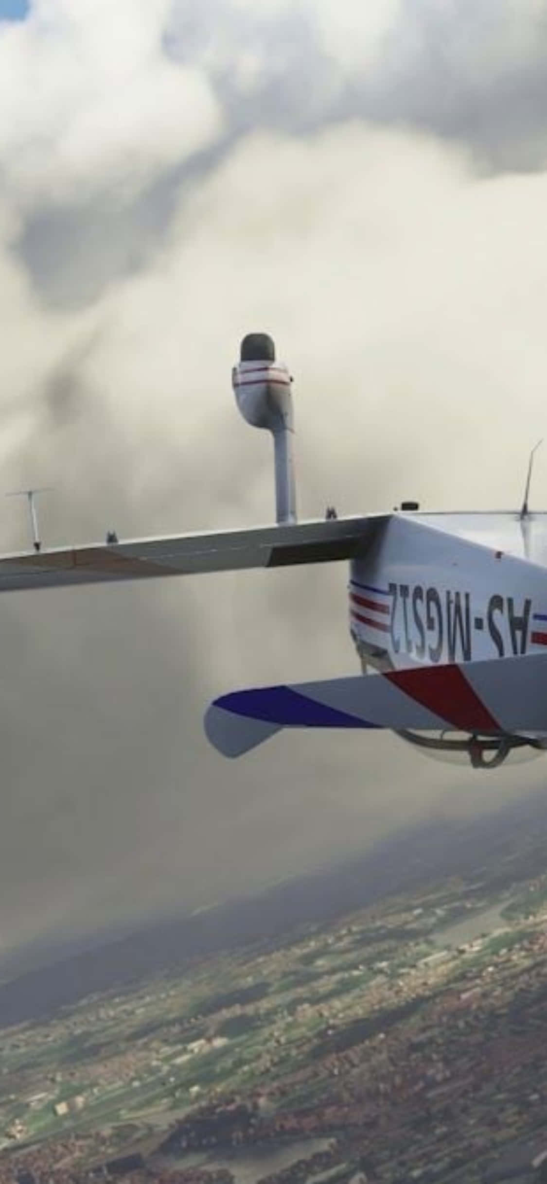 Lansează-te în ceruri cu iPhone Xs și Microsoft Flight Simulator Fundal