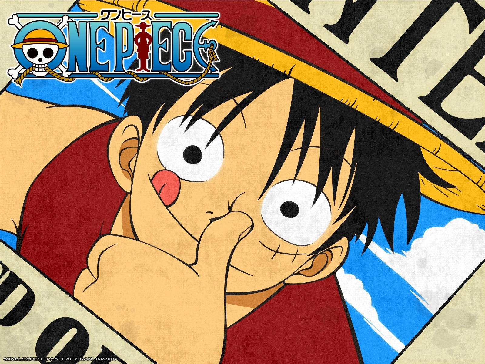 Luffy afiș de căutat One Piece desktop Fundal