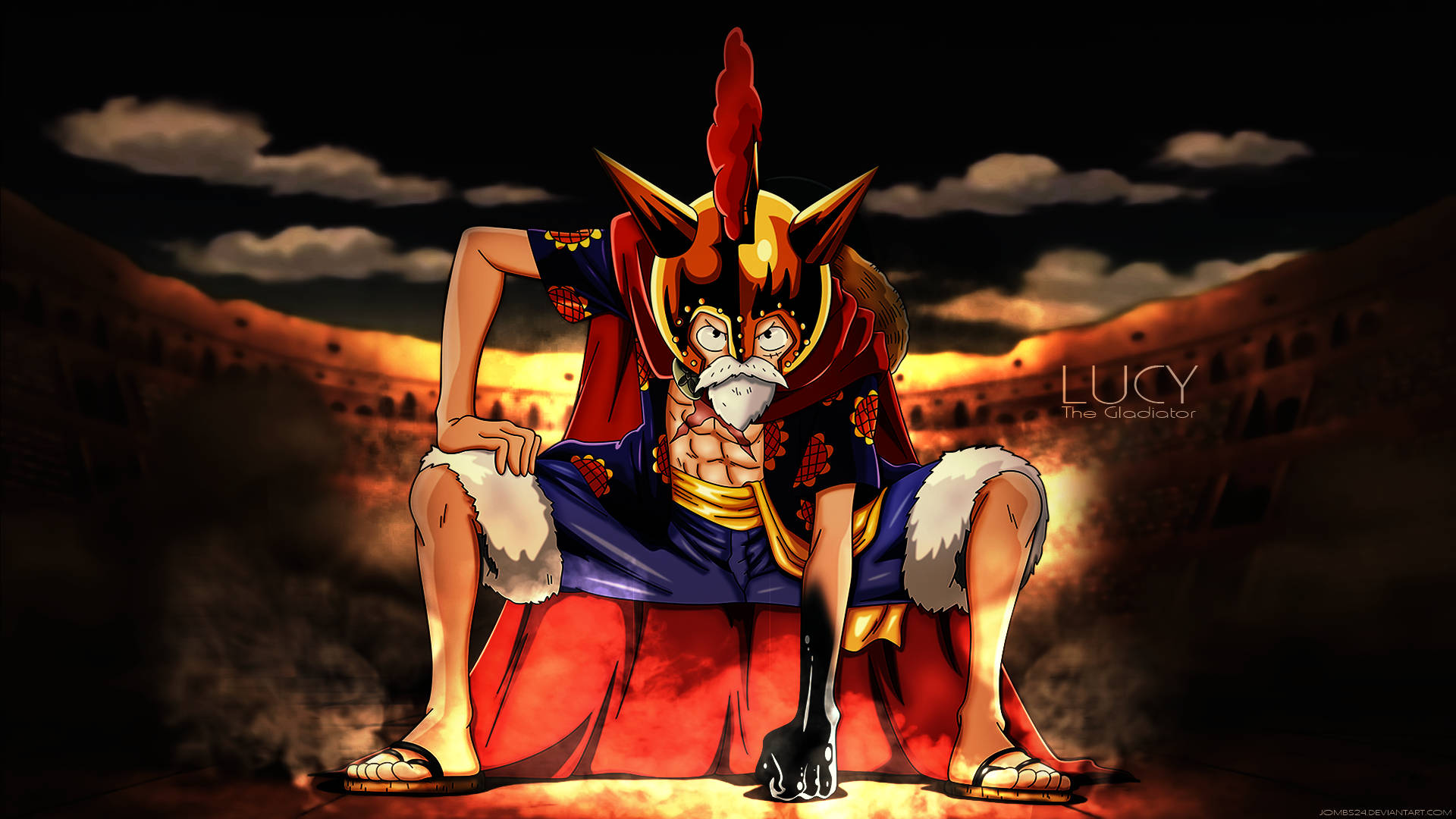Luffy Creatură Monstru Pirat Fundal