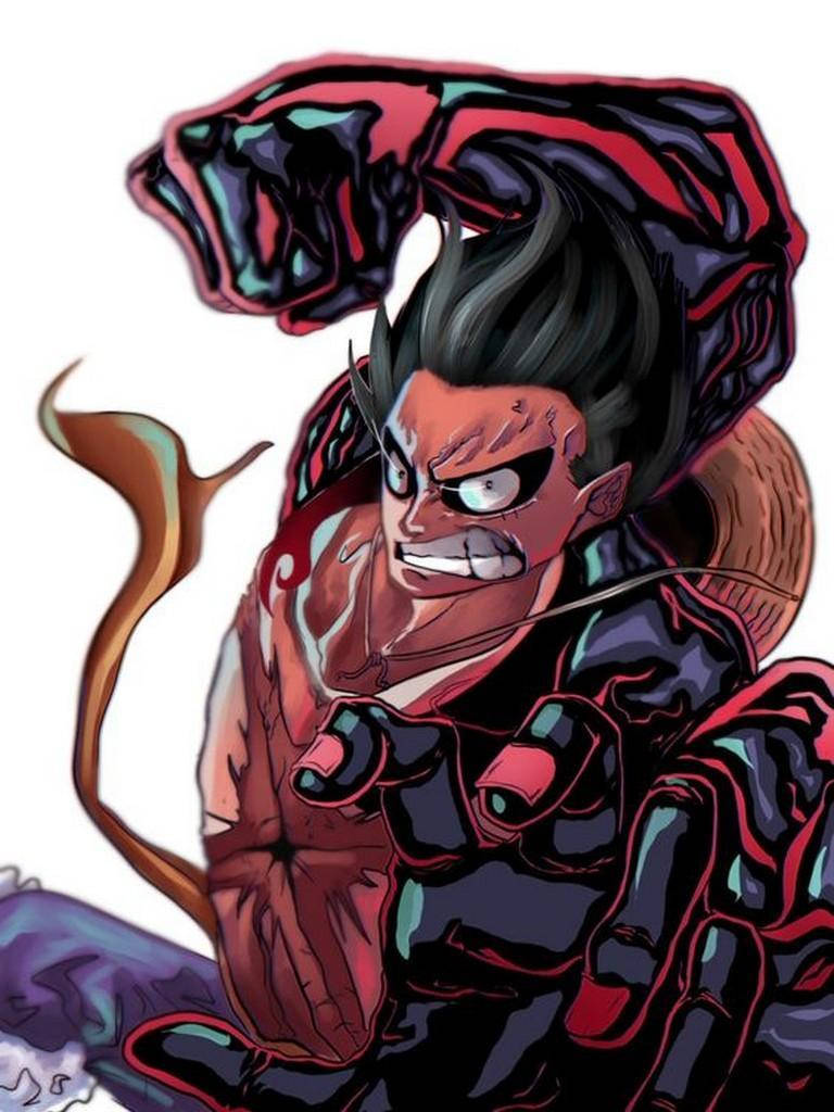 Luffy Gear 4 Artă Digitală Fundal