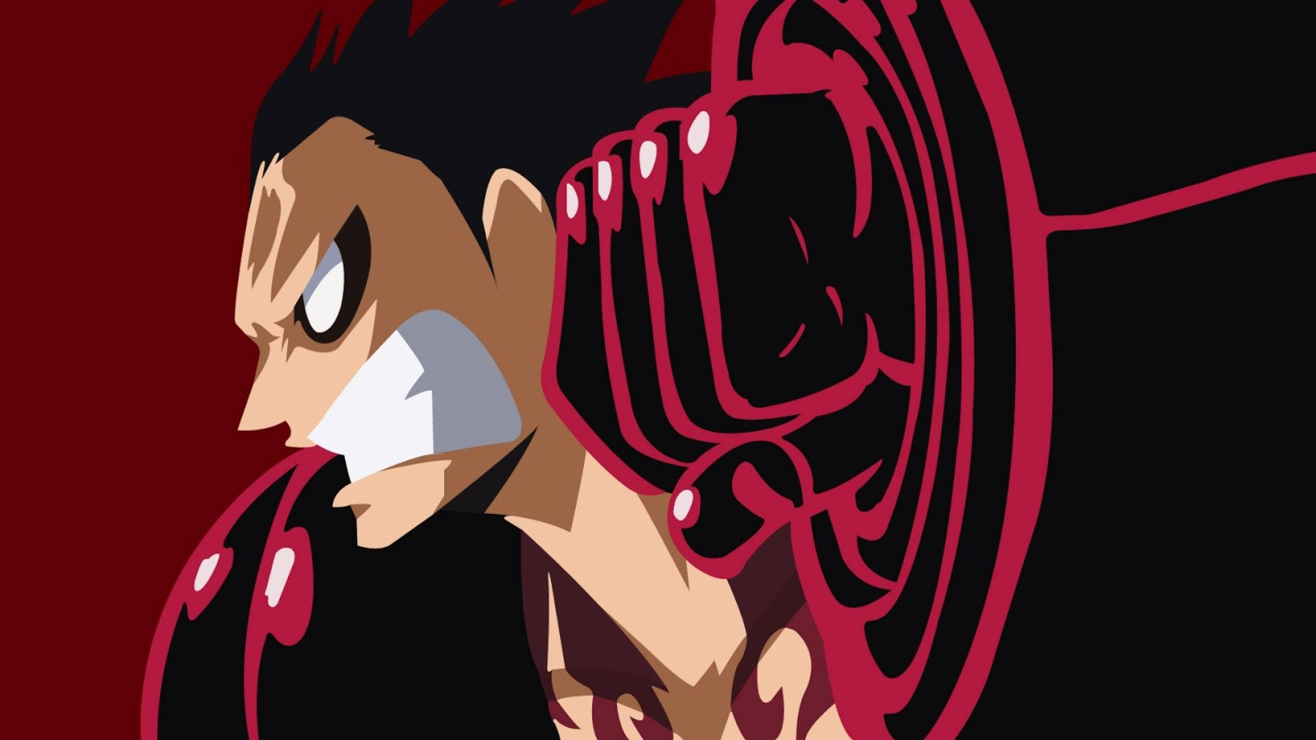Luffy Gear 4 Artă Vectorială Fundal