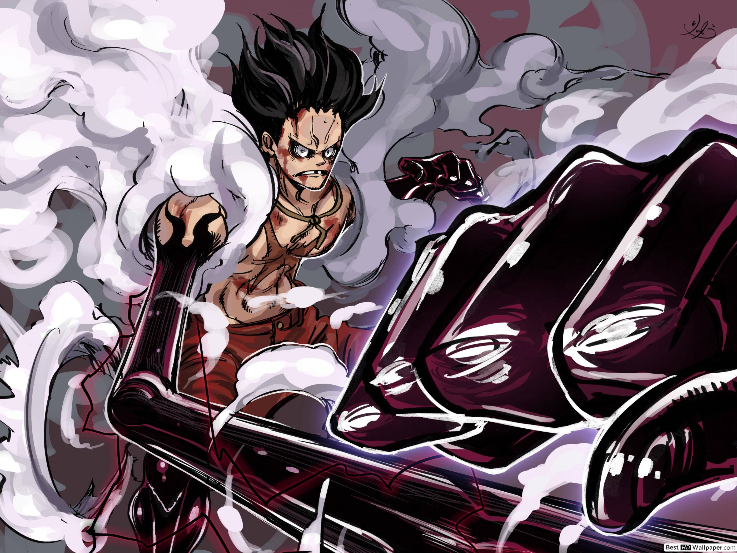 Luffy Gear 4 Epuizat Fundal