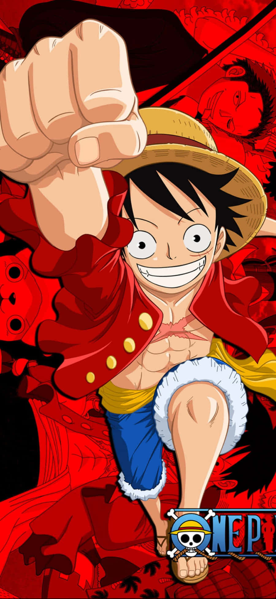 Luffy lovind telefon One Piece Fundal