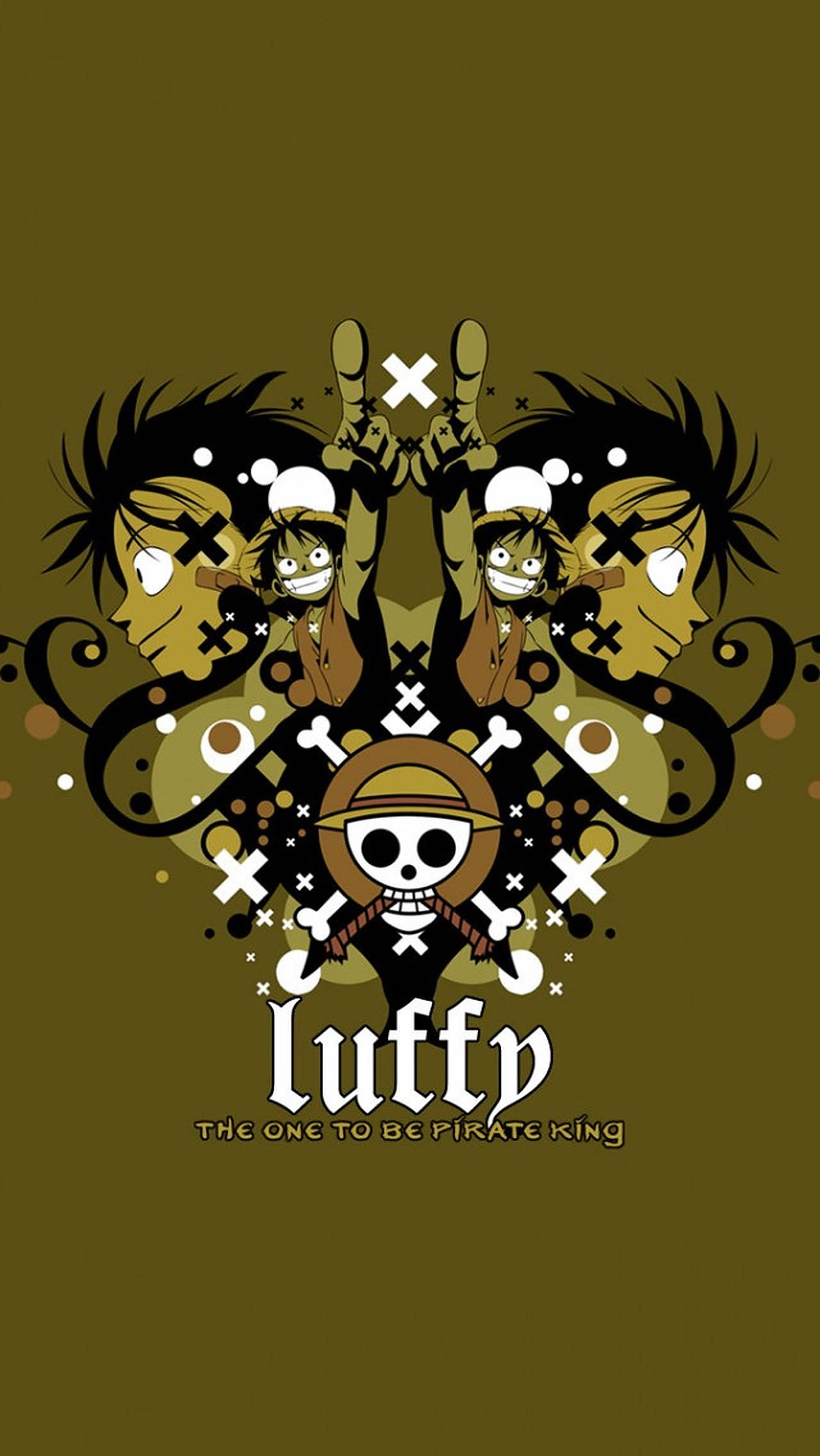 Luffy One Piece verde iPhone Fundal