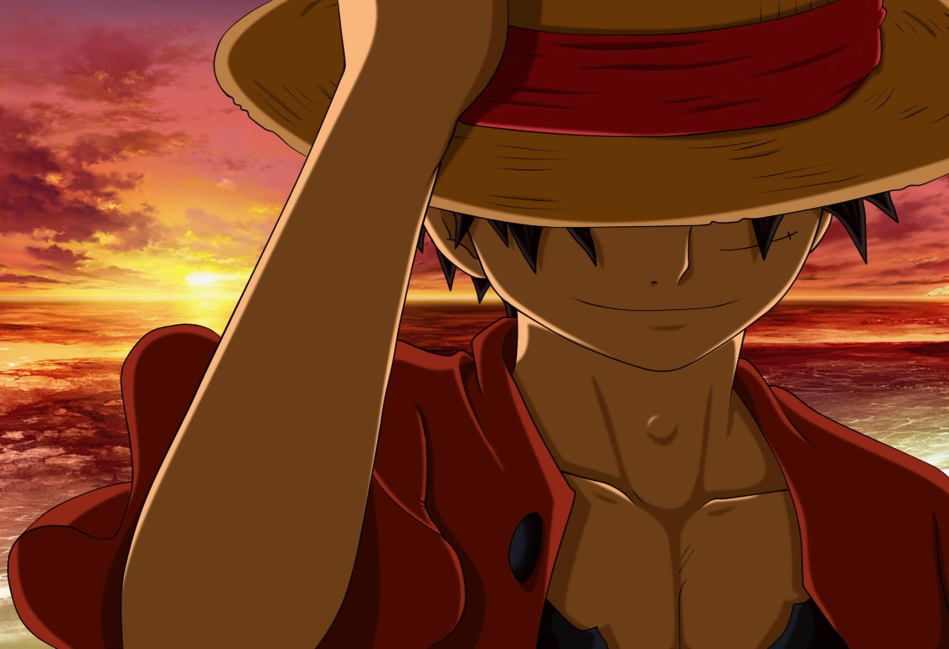 Luffy Pirat Timid Fundal