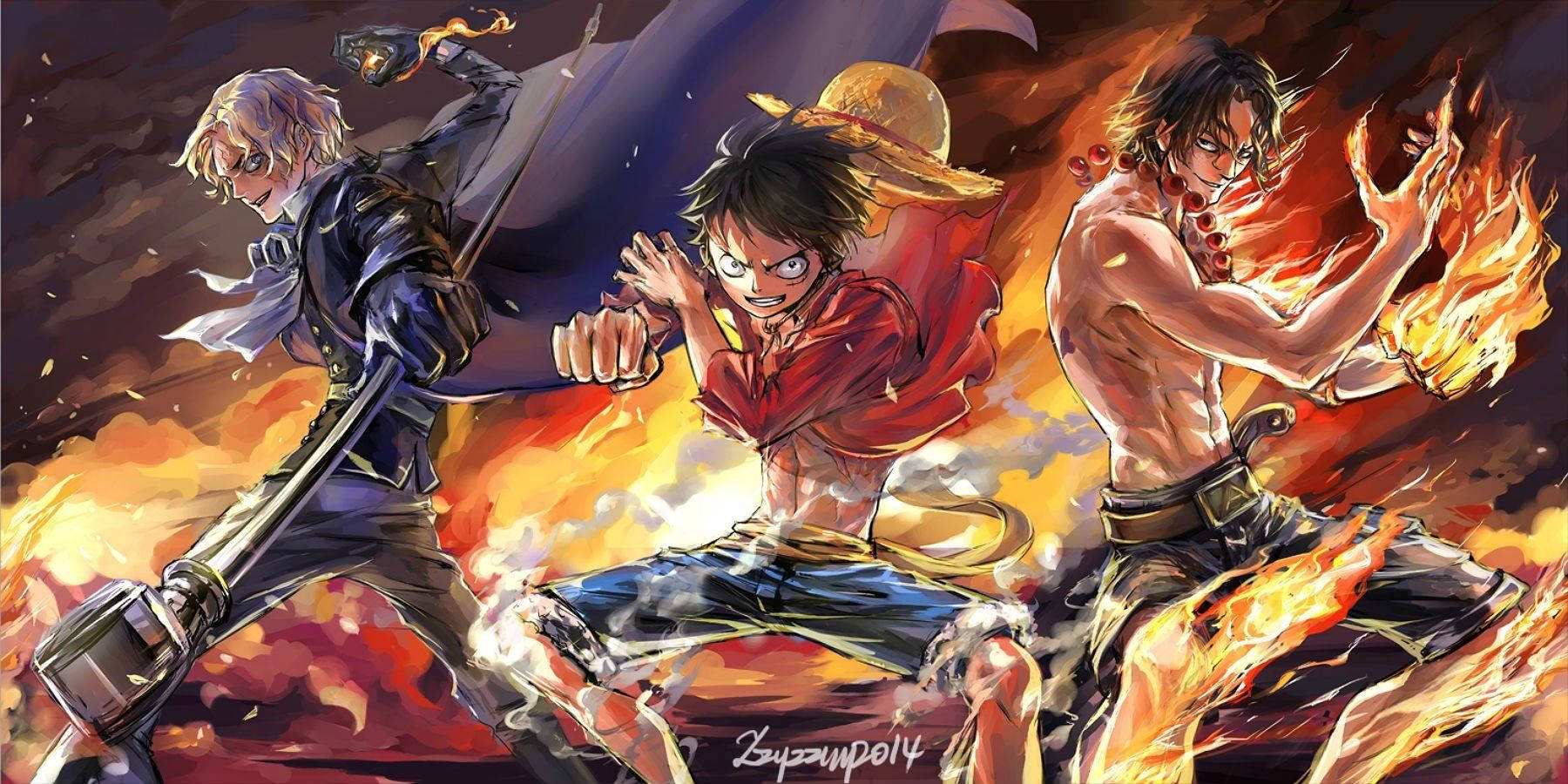 Luffy se reunește cu frații săi Fundal