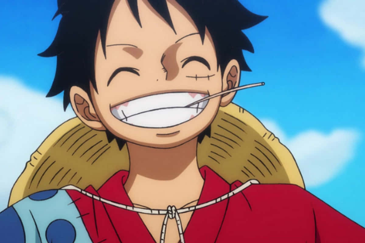 Luffy zâmbind din anime-ul One Piece Fundal