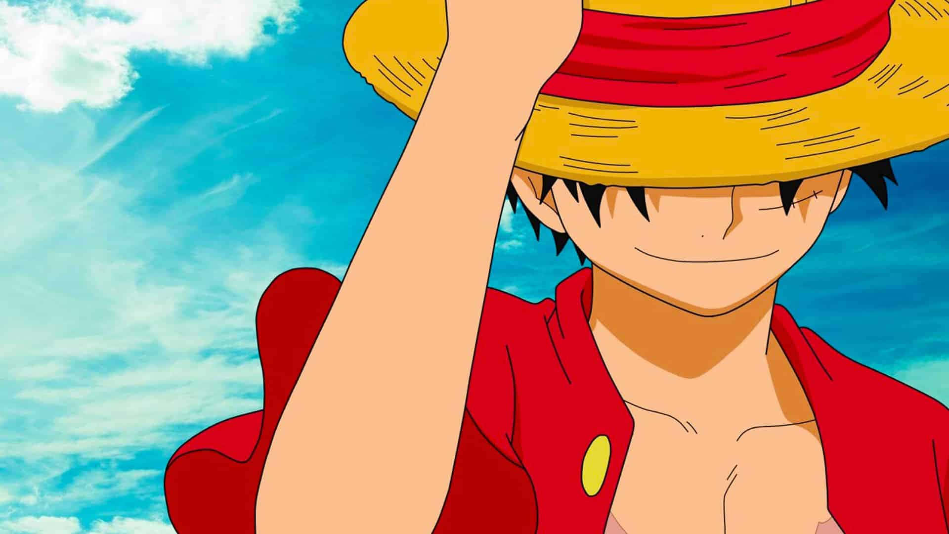 Luffy zâmbind din anime-ul One Piece Fundal