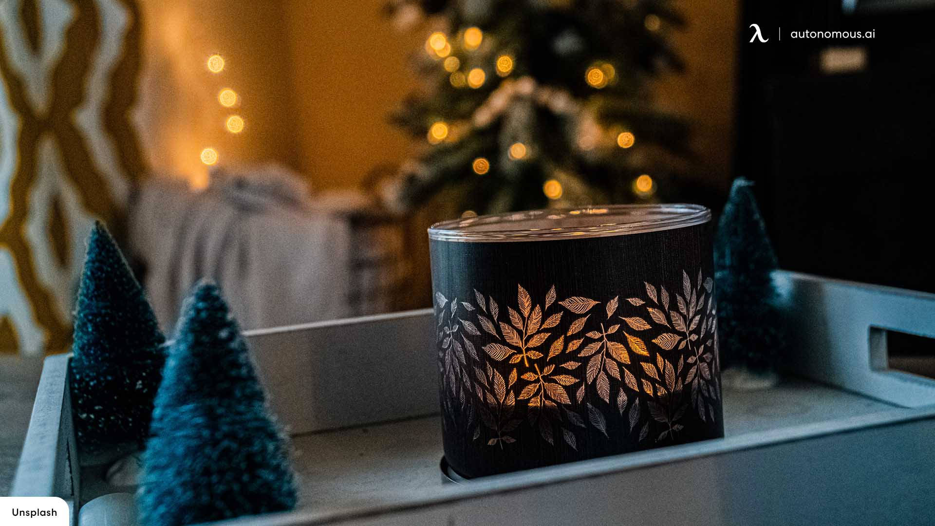 Lumânare estetică de Crăciun Fundal