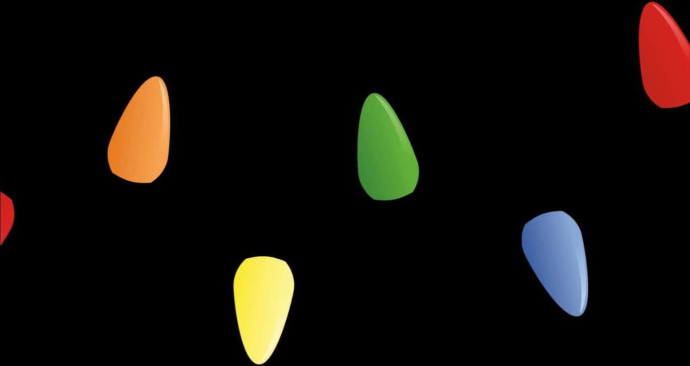 Lumini de Crăciun colorate pe fundal negru Fundal