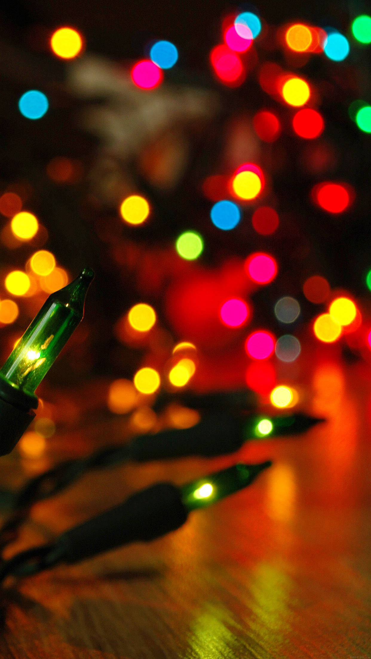 Lumini festive de Crăciun în bokeh Fundal