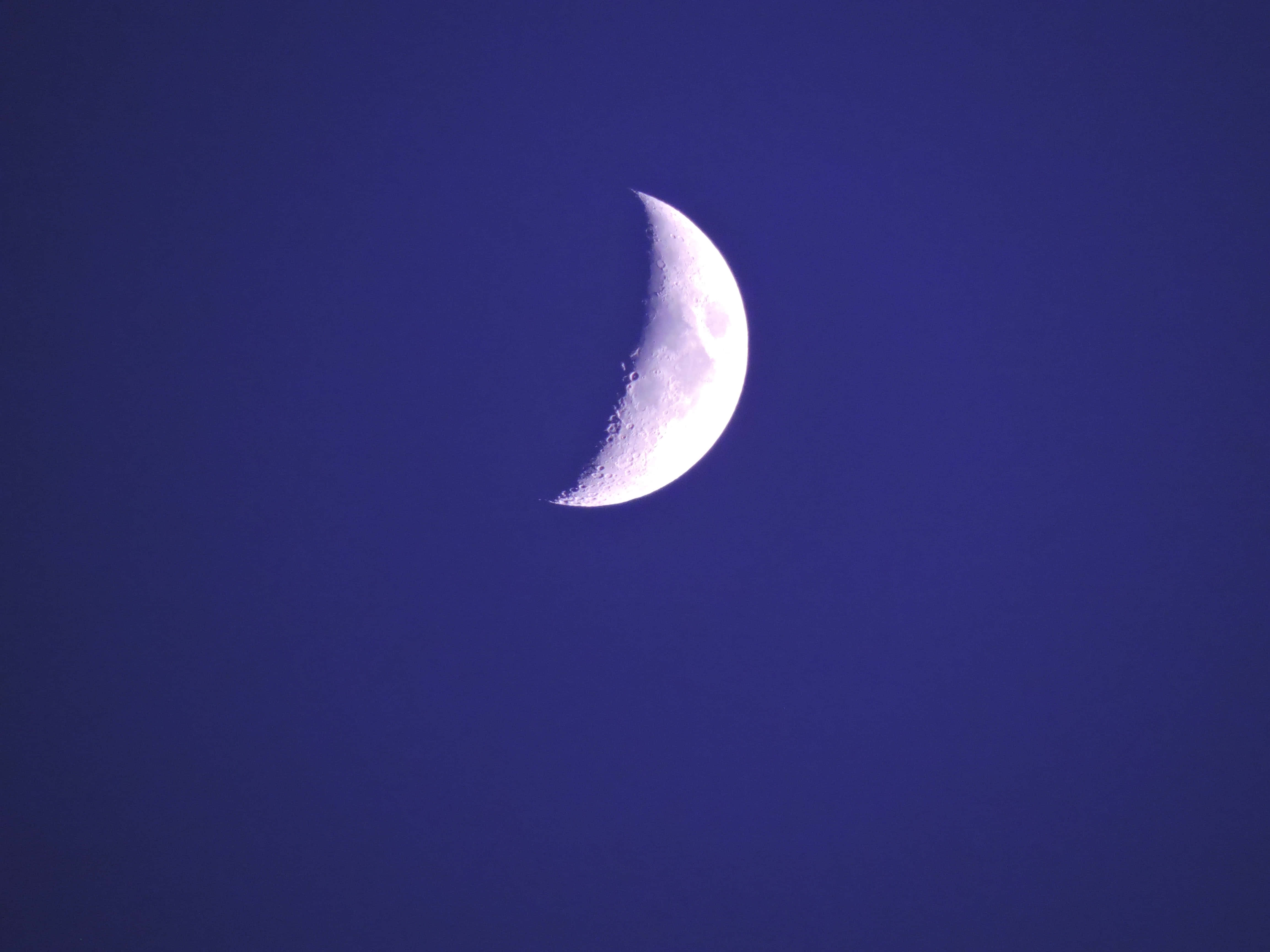 Lună Albastră în Formă de Semilună Fundal